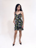 Sisley Green Abstract Camo Dress