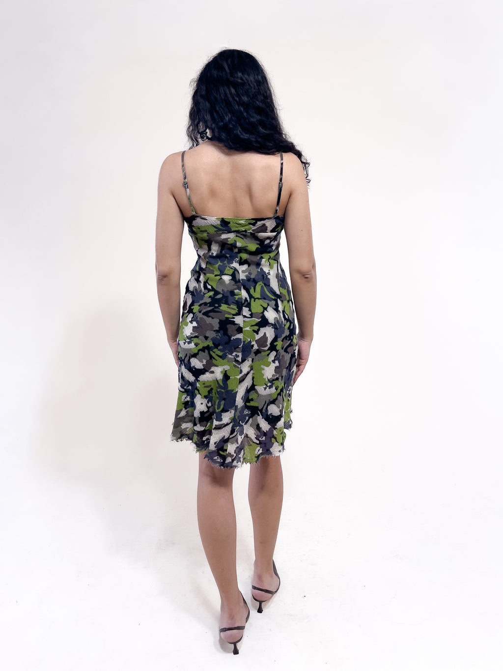 Sisley Green Abstract Camo Dress