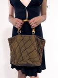 Brizzolari Leather Mesh Handbag