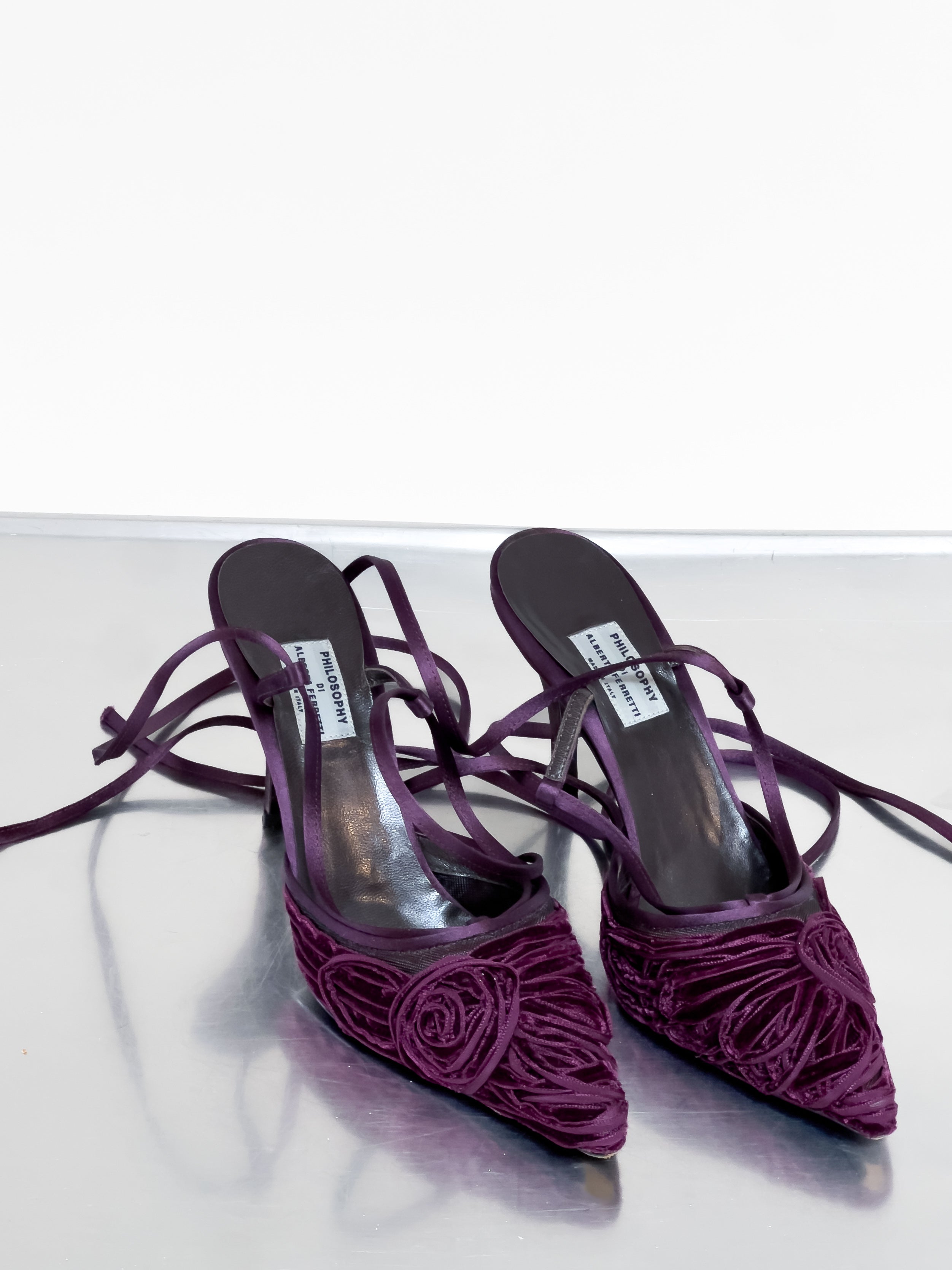 Alberta Feretti Lace Up Heels