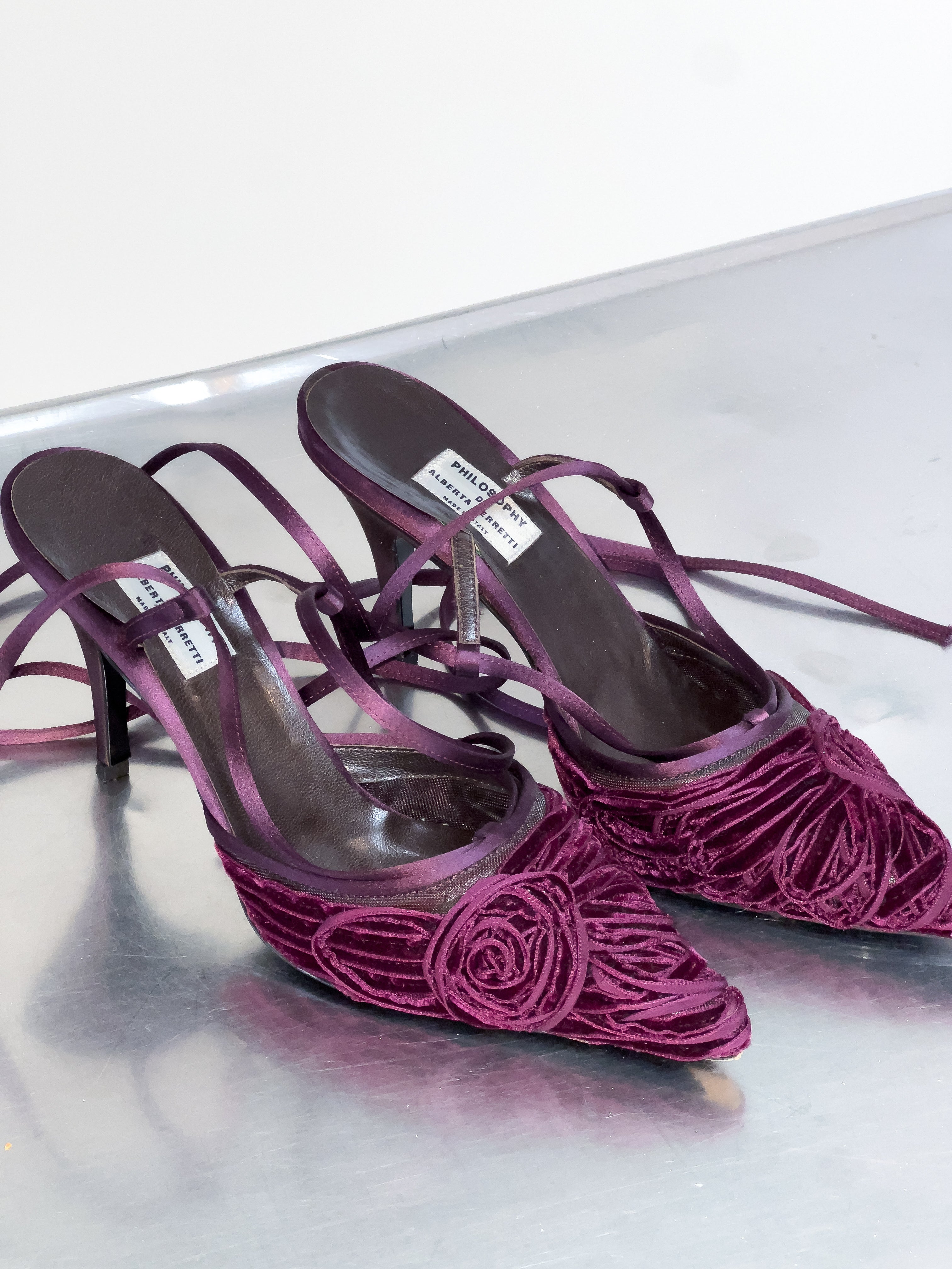 Alberta Feretti Lace Up Heels