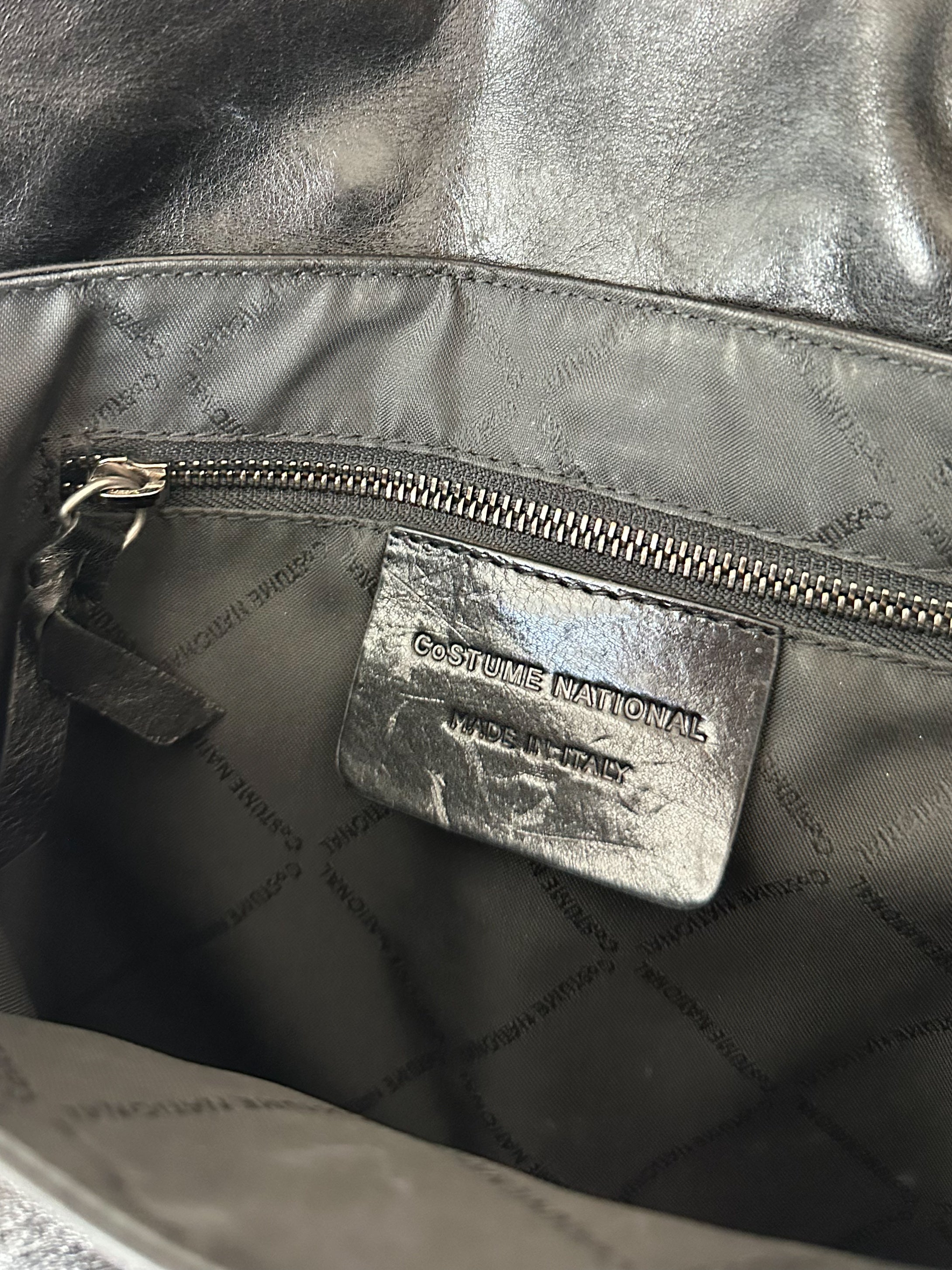 Costume National SS 2007 Runway Moto Bag with Silver Hardware