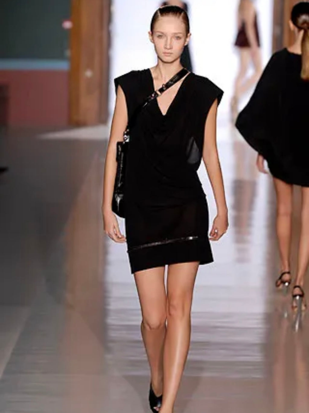 Costume National SS 2007 Runway Moto Bag with Silver Hardware