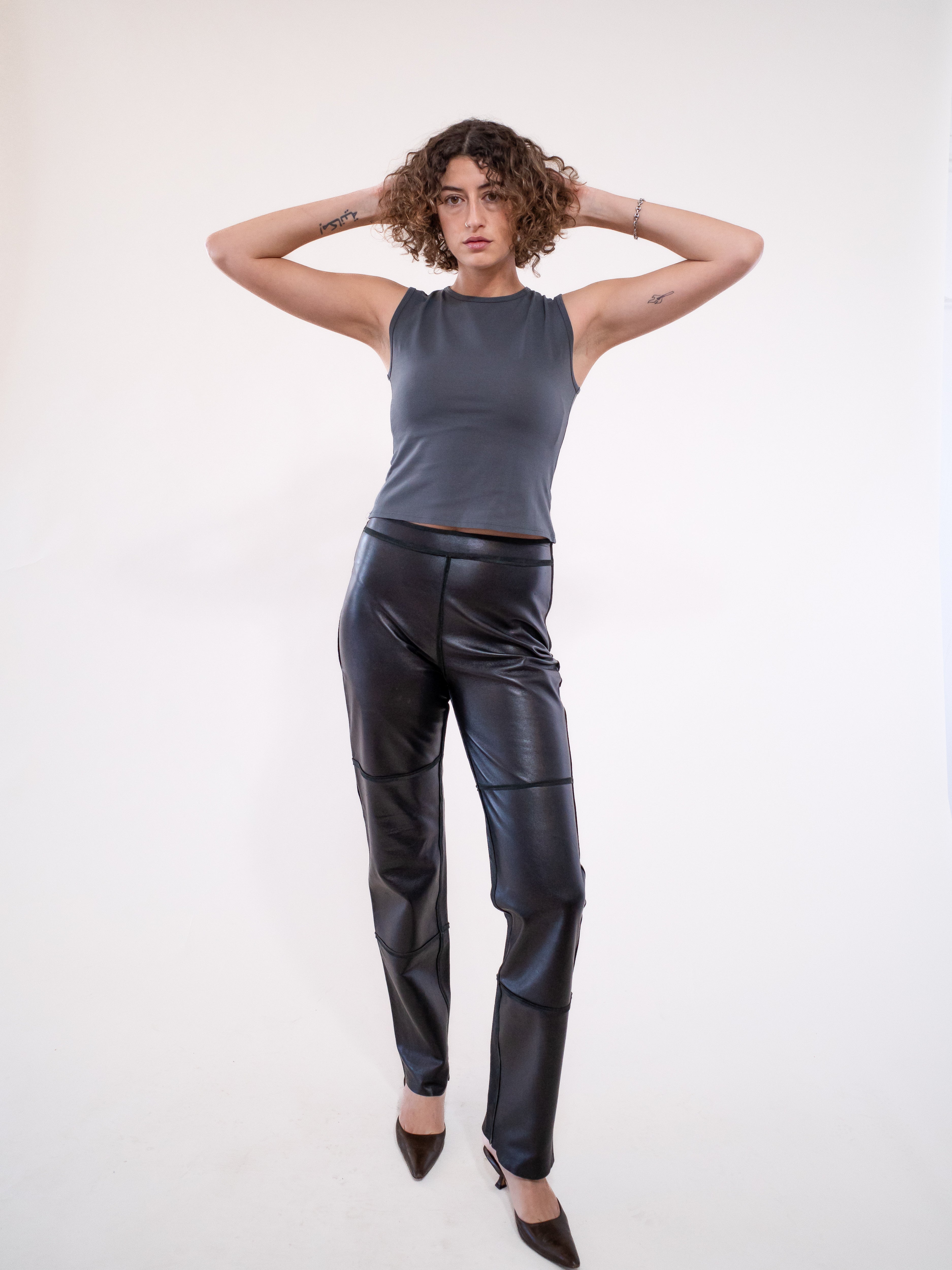 Trussardi Patchwork Leather Trousers