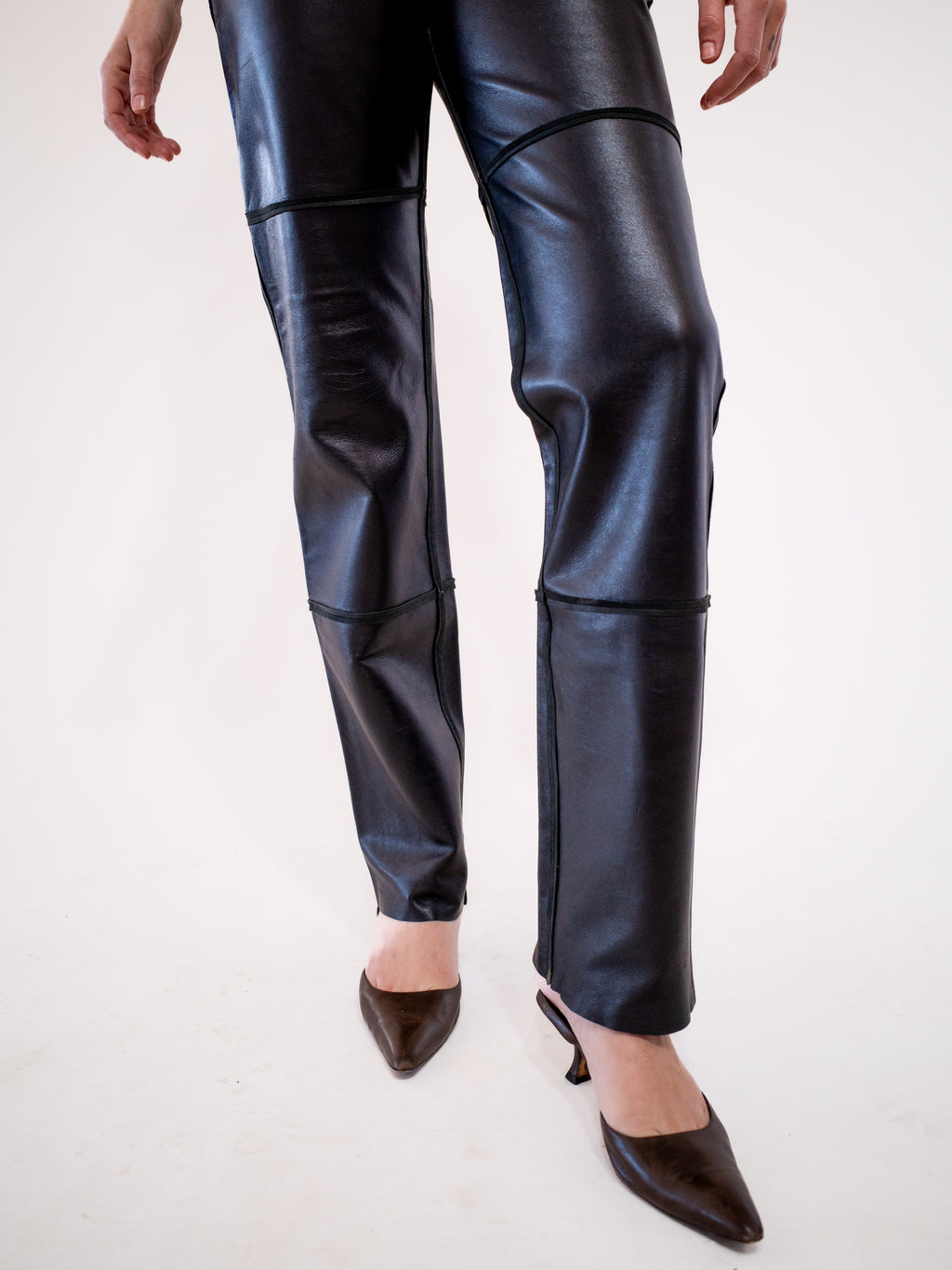 Trussardi Patchwork Leather Trousers