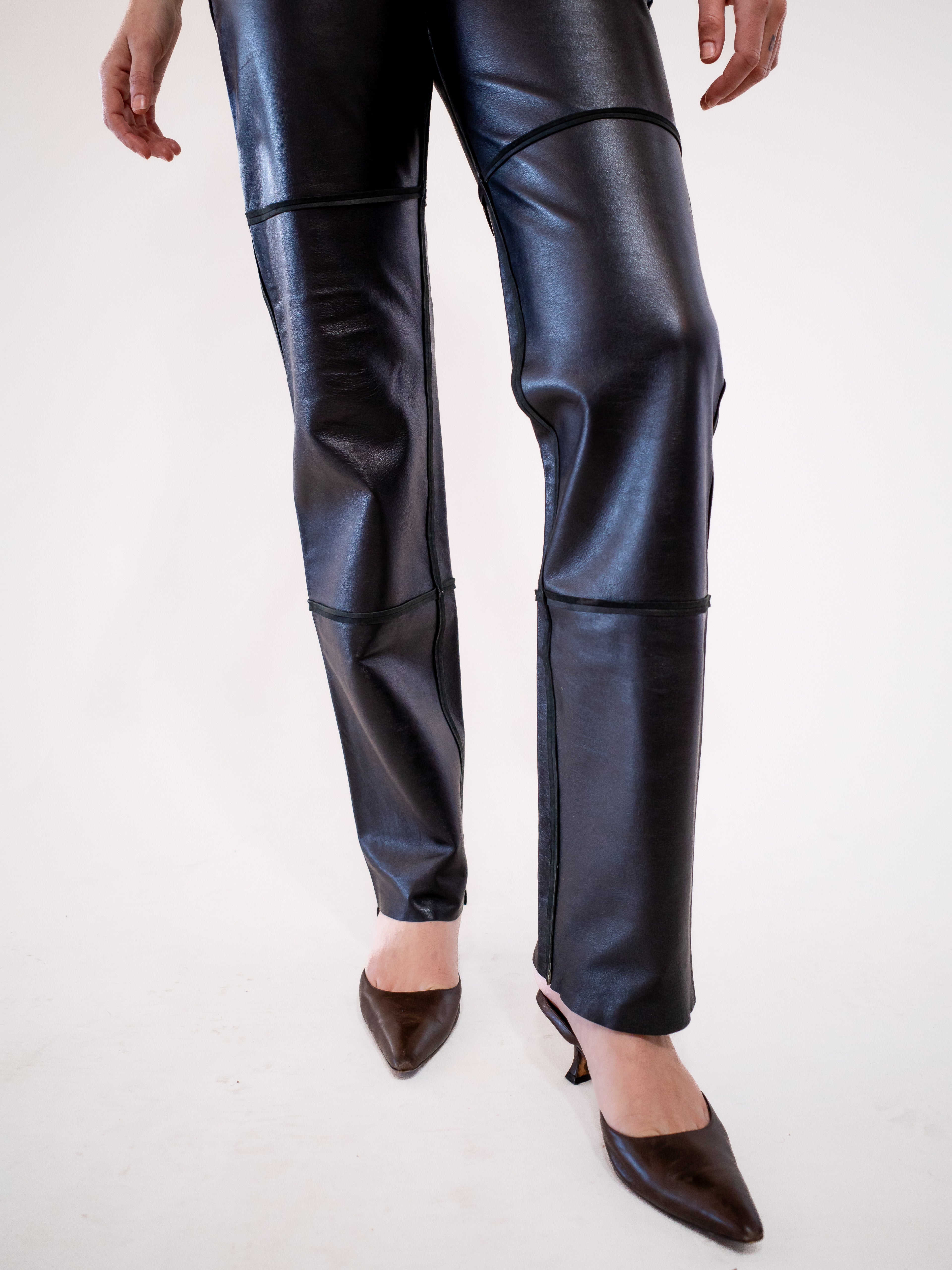 Trussardi Patchwork Leather Trousers