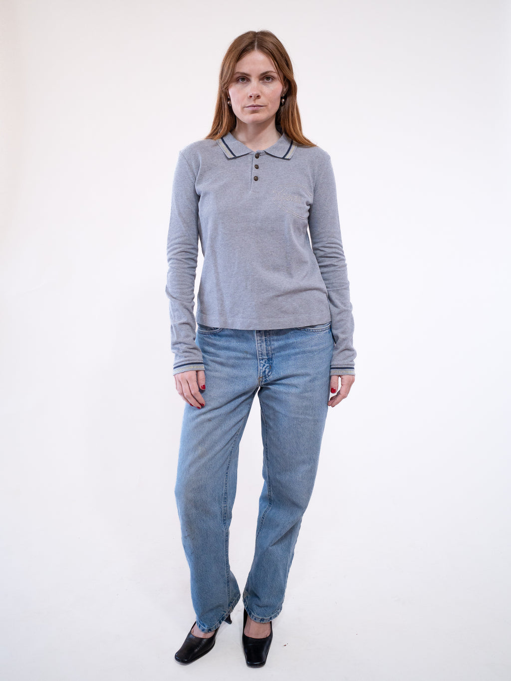 Just Cavalli Polo Long Sleeve with Embroidered Logo