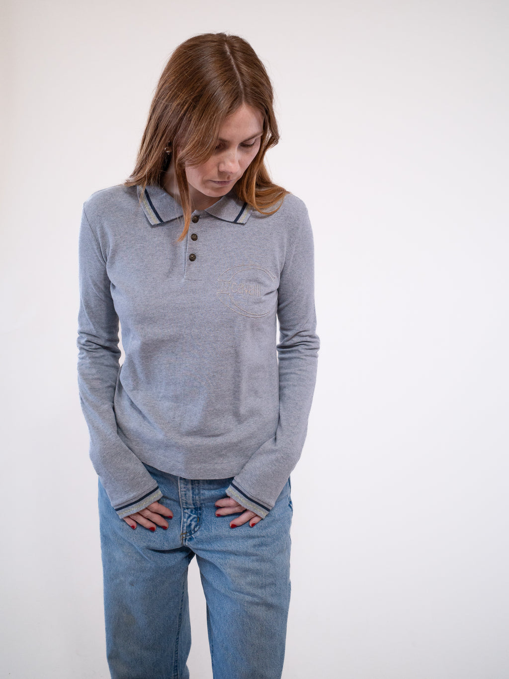 Just Cavalli Polo Long Sleeve with Embroidered Logo