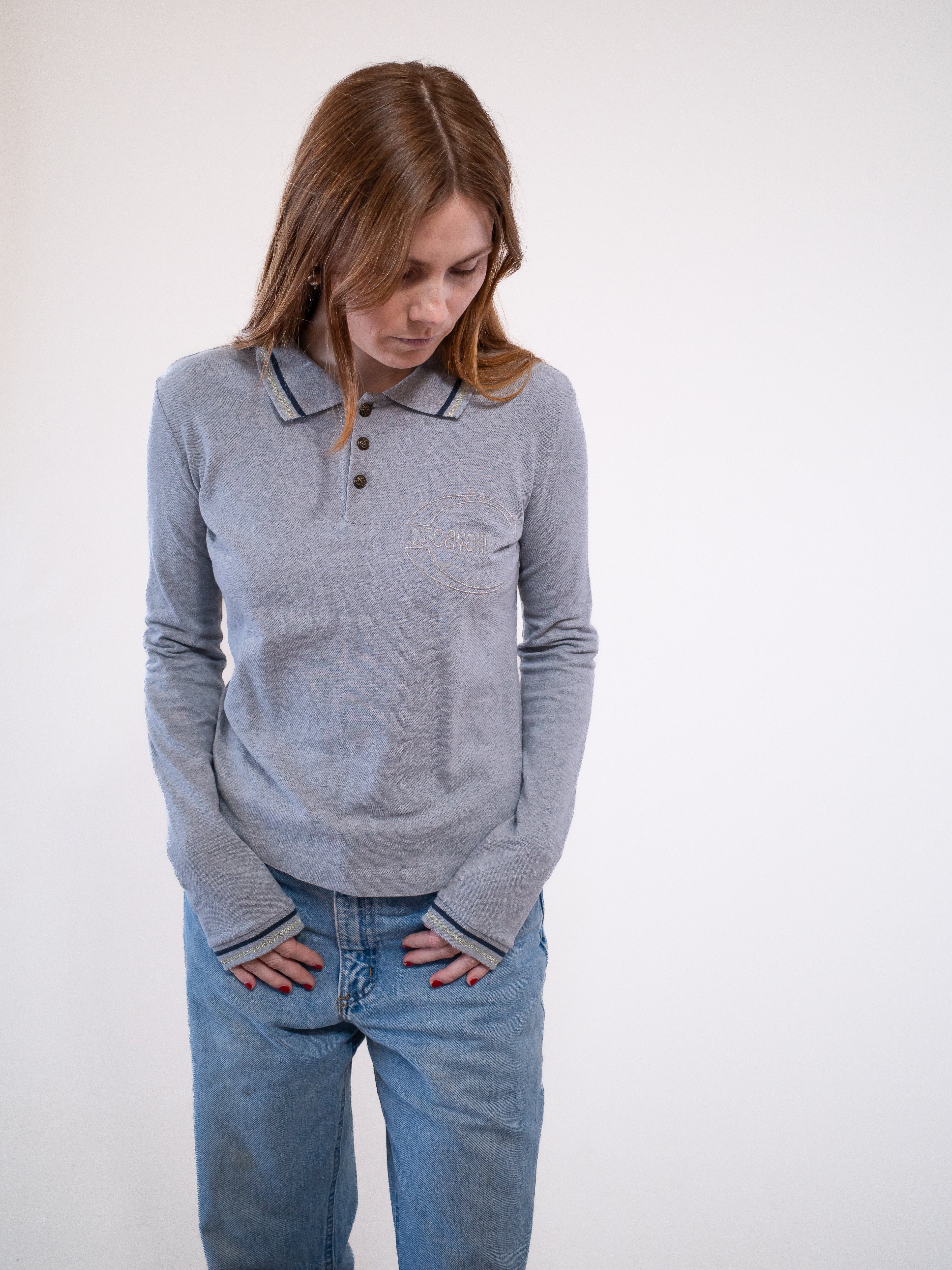 Just Cavalli Polo Long Sleeve with Embroidered Logo