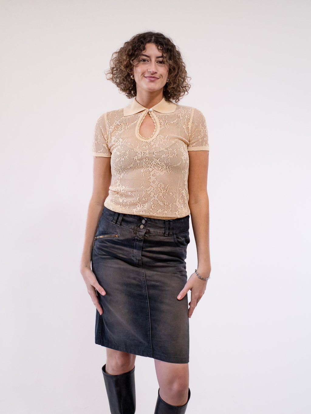 Patrizia Pepe Whisker Fade Skirt