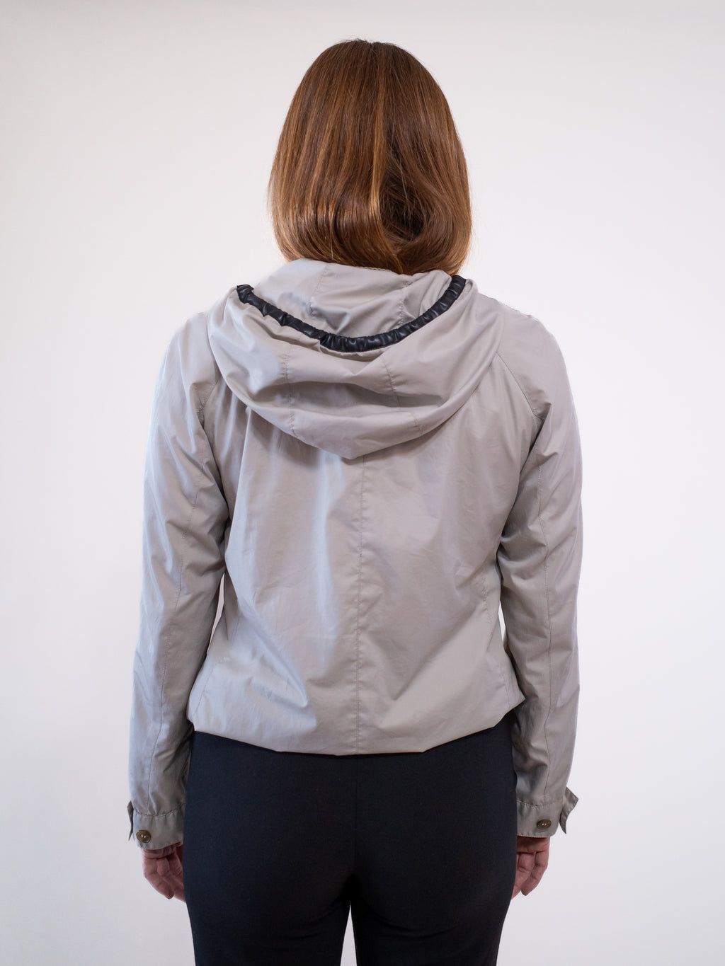 Emporio Armani Windbreaker Jacket with Leather Trim