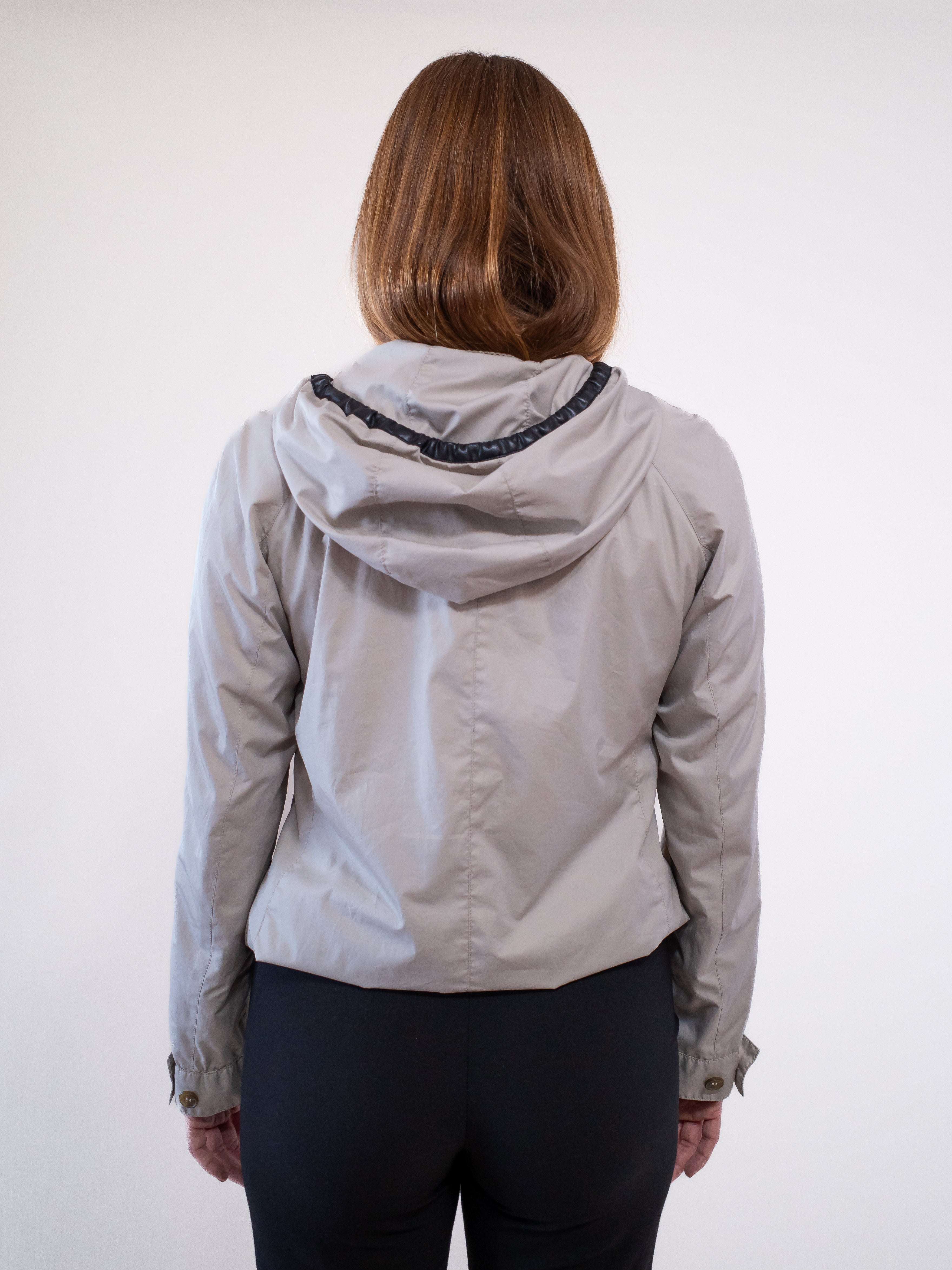 Emporio Armani Windbreaker Jacket with Leather Trim